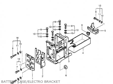 BATTERY CASE/ELECTRO BRACKET - KZ1000P5 POLICE 1000 1986 USA