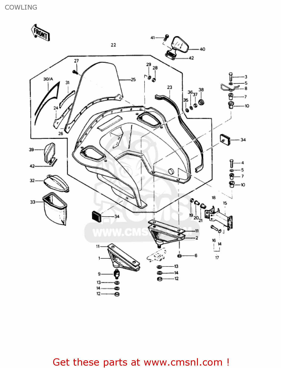 COWLING KZ1000P6 POLICE 1000 1987 USA