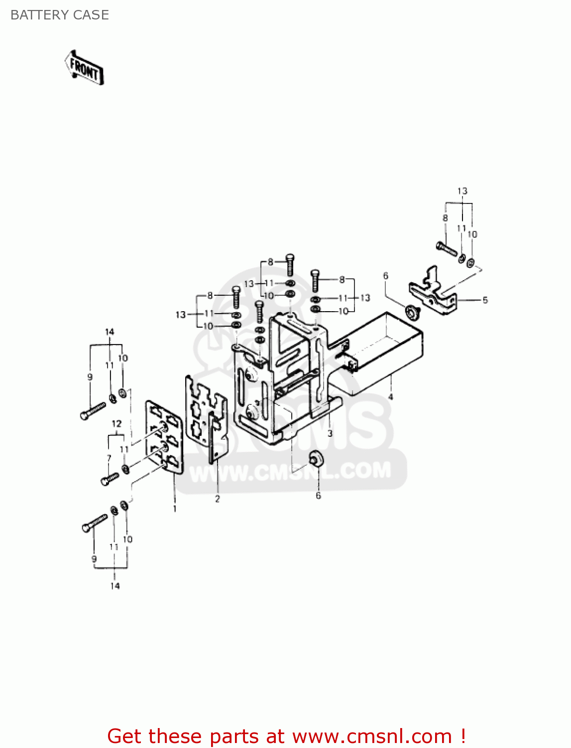 BATTERY CASE KZ1000P6 POLICE 1000 1987 USA