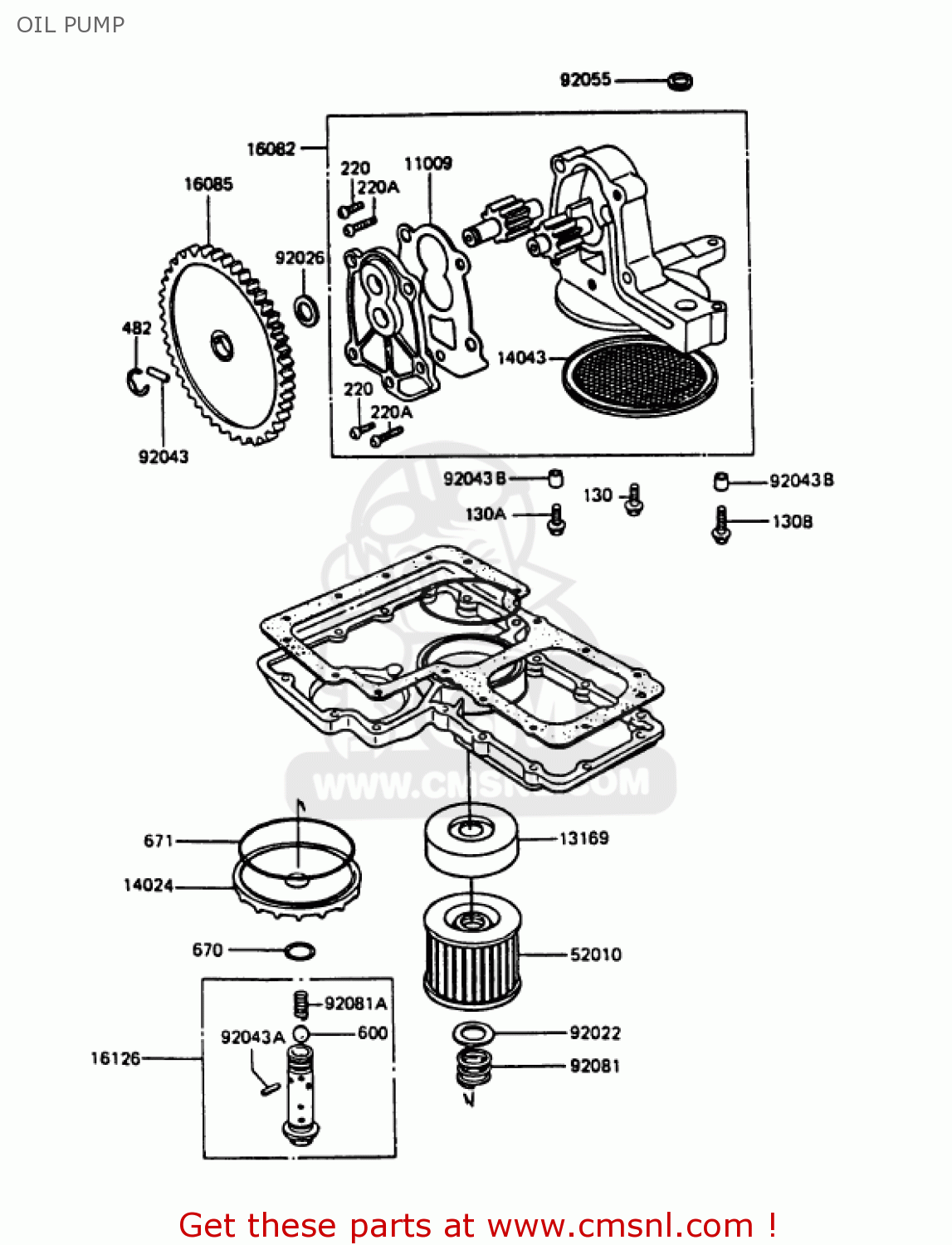 OIL PUMP KZ1000P6 POLICE 1000 1987 USA