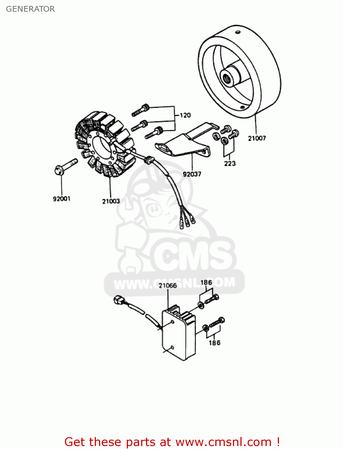 GENERATOR KZ1000P6 POLICE 1000 1987 USA