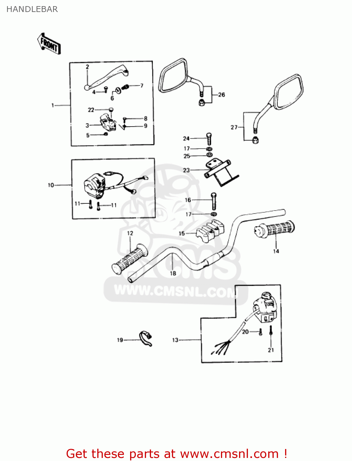 HANDLEBAR KZ1000P6 POLICE 1000 1987 USA