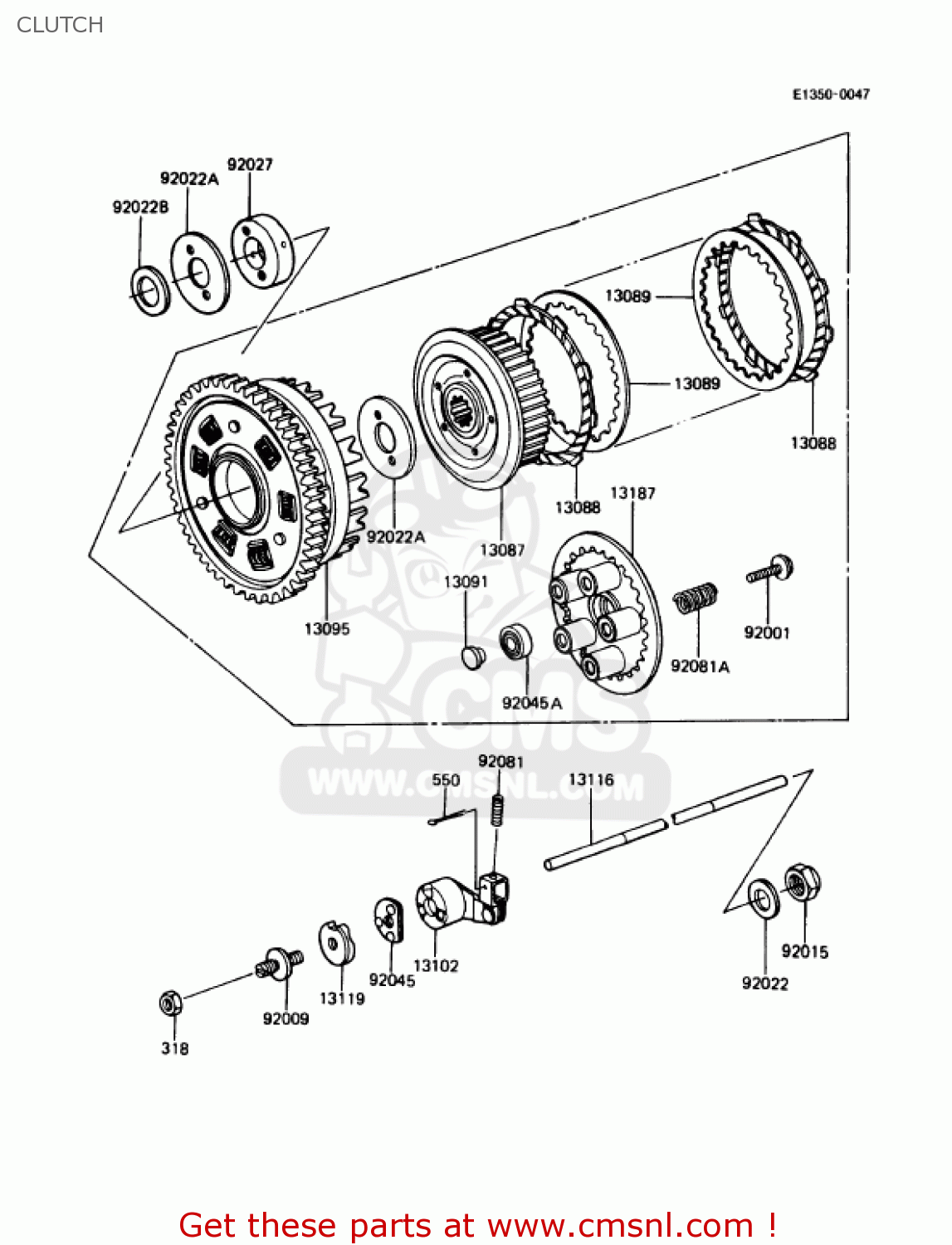 CLUTCH KZ1000P6 POLICE 1000 1987 USA