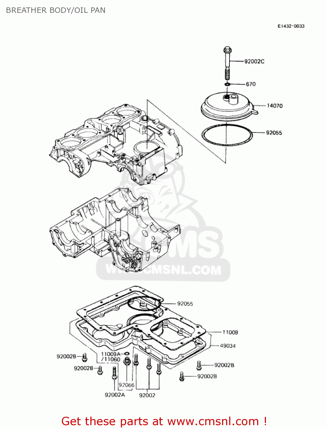 BREATHER BODY/OIL PAN KZ1000P6 POLICE 1000 1987 USA