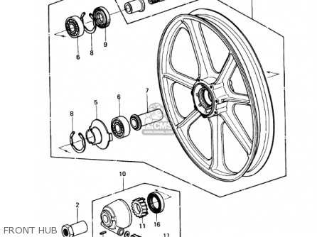FRONT HUB - KZ1000P6 POLICE 1000 1987 USA