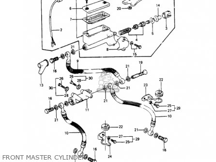 FRONT MASTER CYLINDER - KZ1000P6 POLICE 1000 1987 USA