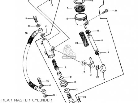 REAR MASTER CYLINDER - KZ1000P6 POLICE 1000 1987 USA