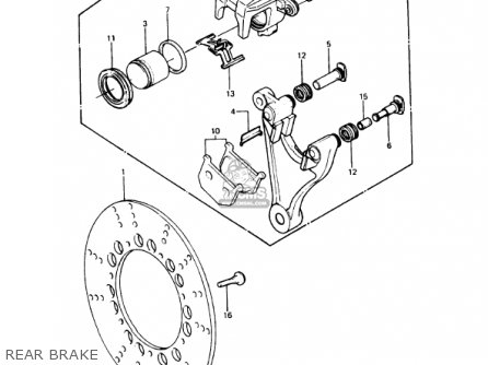 REAR BRAKE - KZ1000P6 POLICE 1000 1987 USA