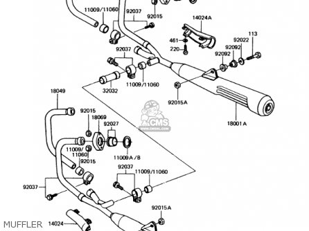 MUFFLER - KZ1000P6 POLICE 1000 1987 USA