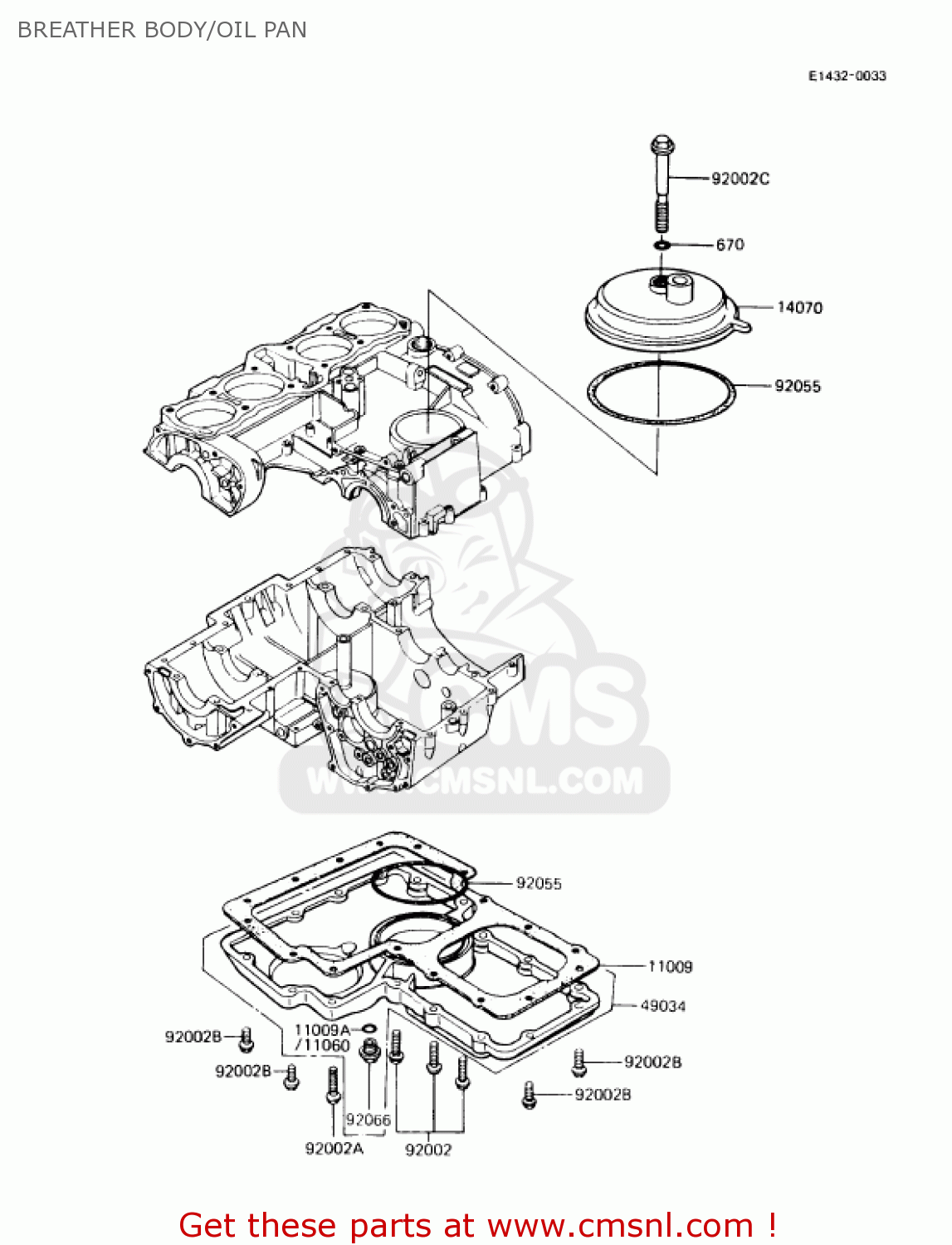 BREATHER BODY/OIL PAN KZ1000P7 POLICE 1000 1988 USA
