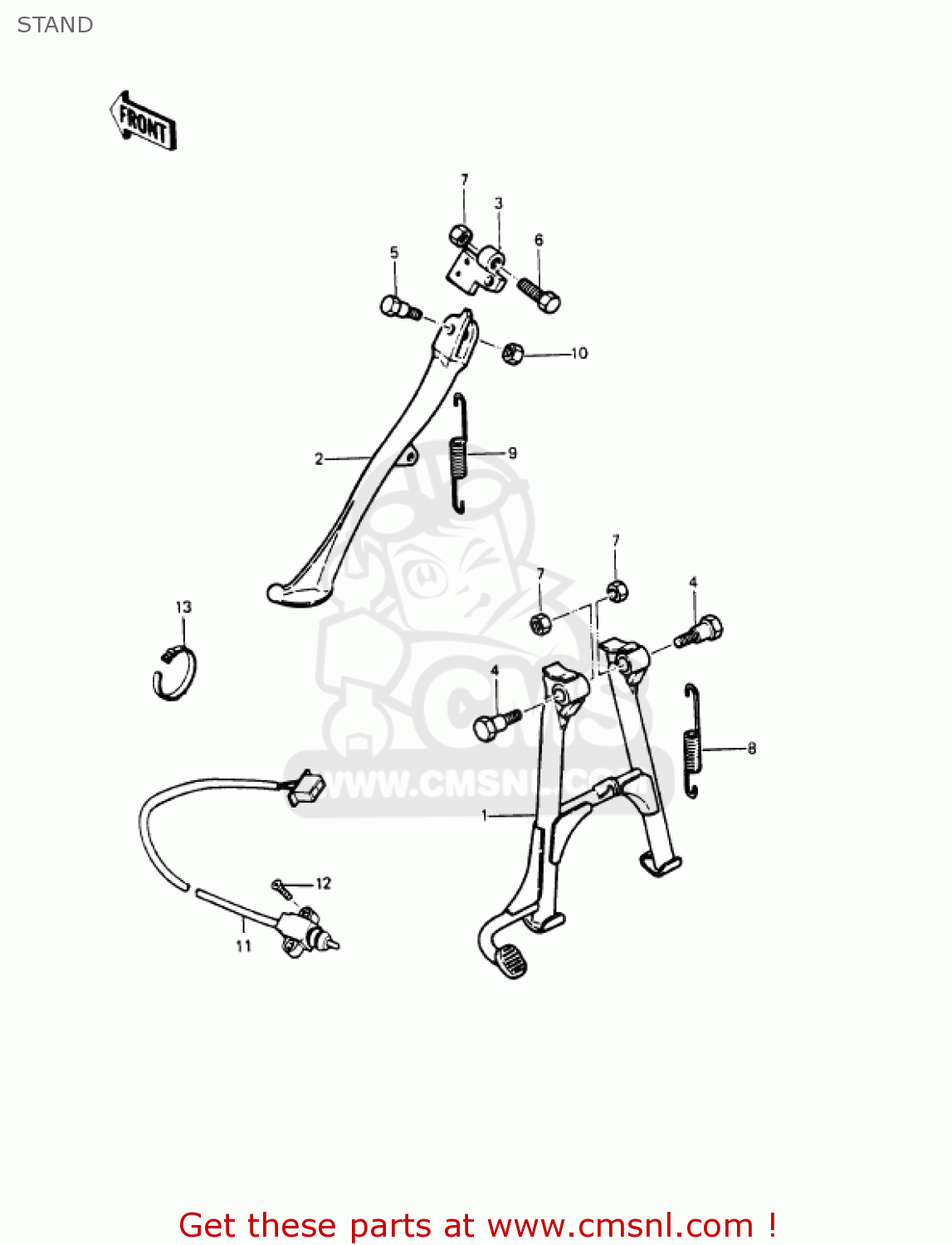 STAND KZ1000P7 POLICE 1000 1988 USA