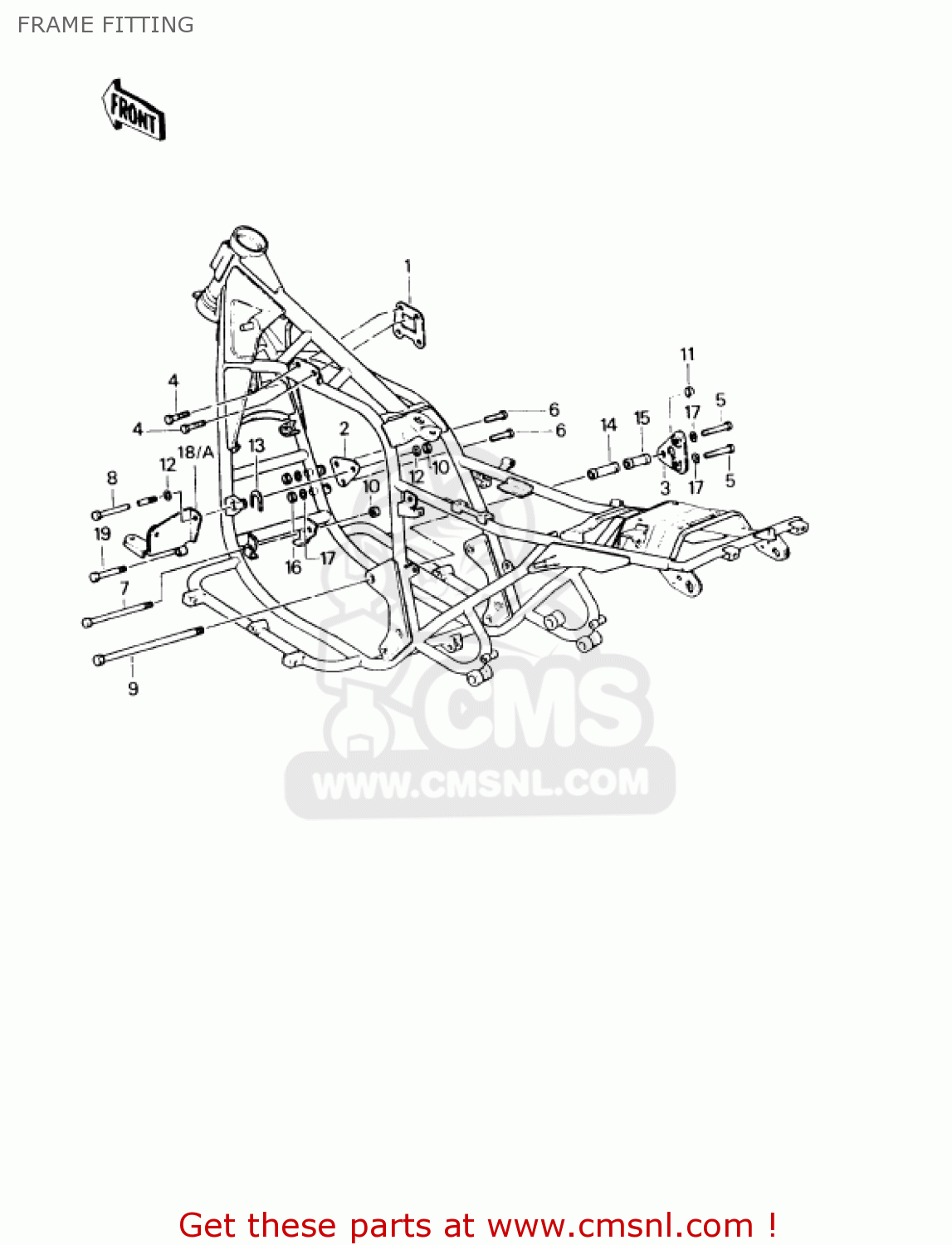 FRAME FITTING KZ1000P7 POLICE 1000 1988 USA