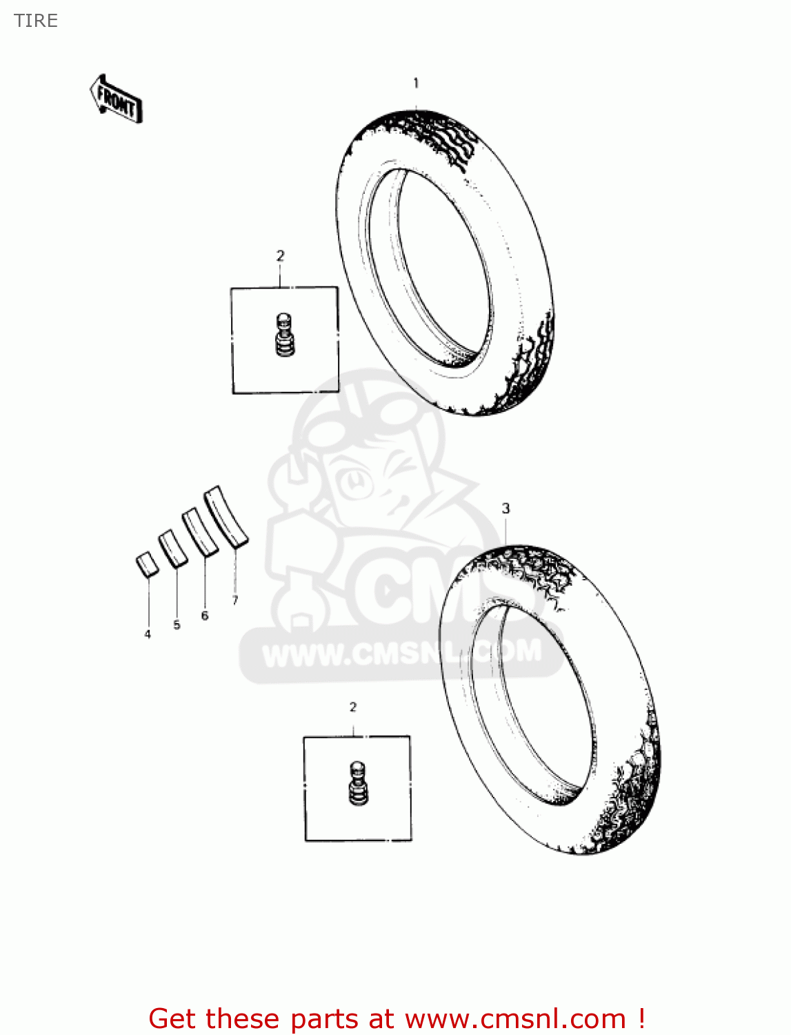 TIRE KZ1000P7 POLICE 1000 1988 USA