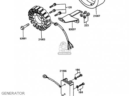 GENERATOR - KZ1000P7 POLICE 1000 1988 USA