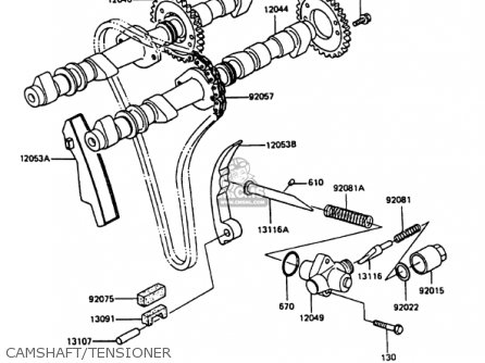 CAMSHAFT/TENSIONER - KZ1000P7 POLICE 1000 1988 USA