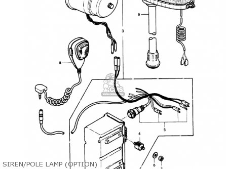 SIREN/POLE LAMP (OPTION) - KZ1000P7 POLICE 1000 1988 USA