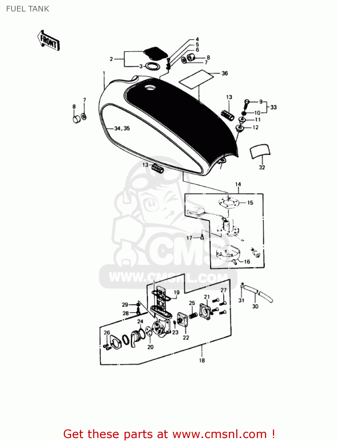 FUEL TANK KZ1000P8 POLICE 1000 1989 USA