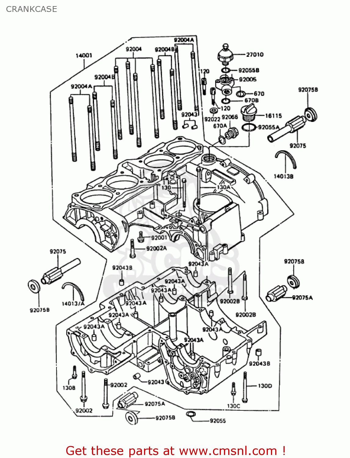 CRANKCASE KZ1000P8 POLICE 1000 1989 USA