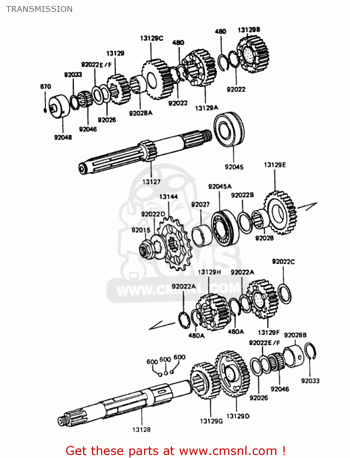 TRANSMISSION KZ1000P8 POLICE 1000 1989 USA