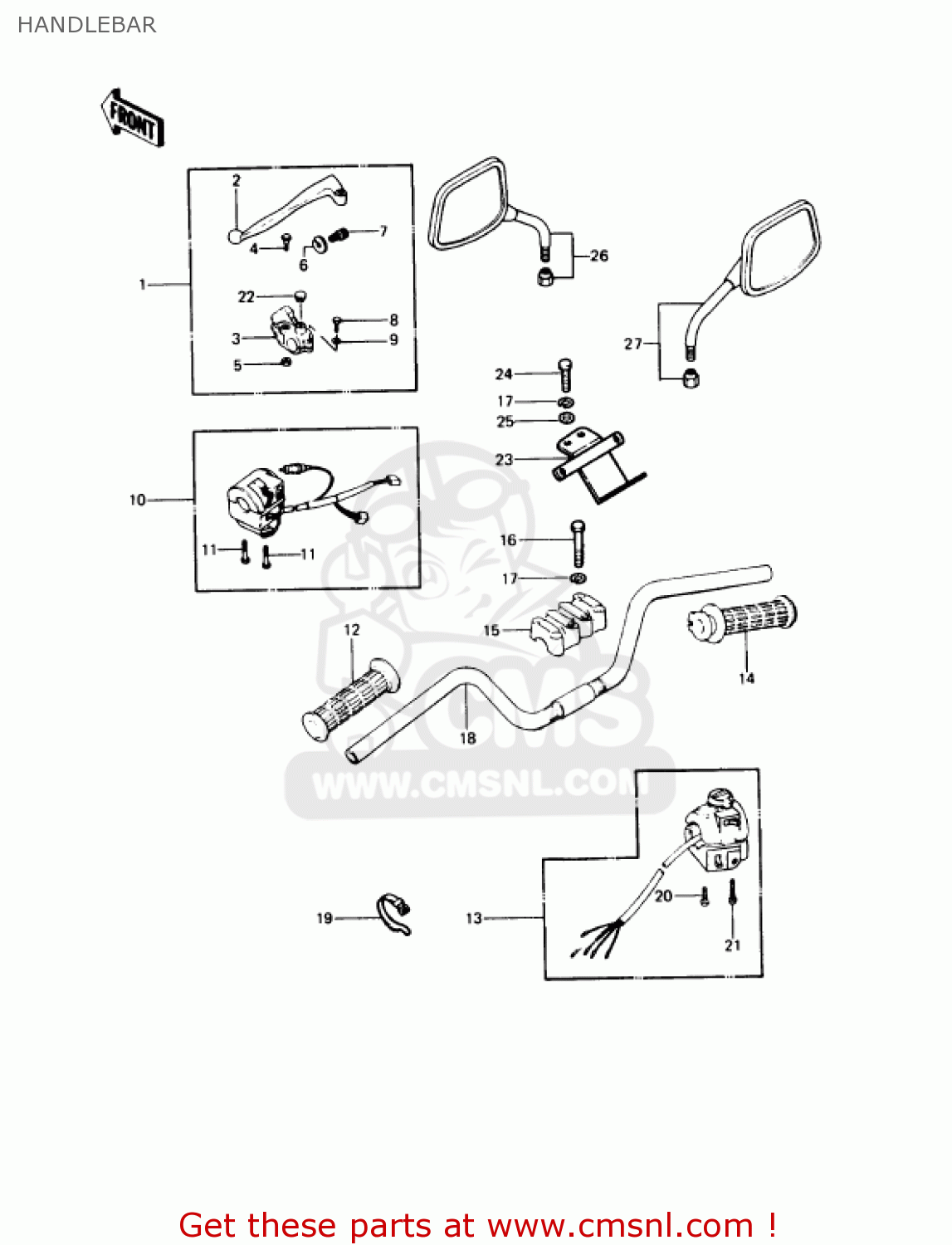 HANDLEBAR KZ1000P8 POLICE 1000 1989 USA