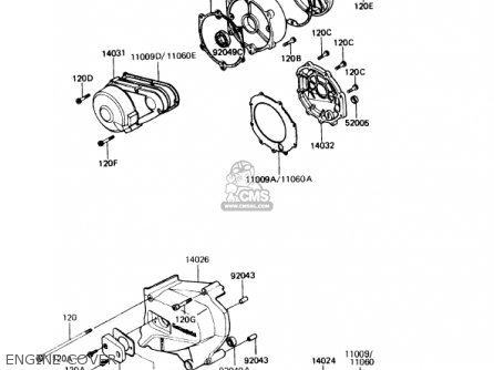 ENGINE COVER - KZ1000P8 POLICE 1000 1989 USA