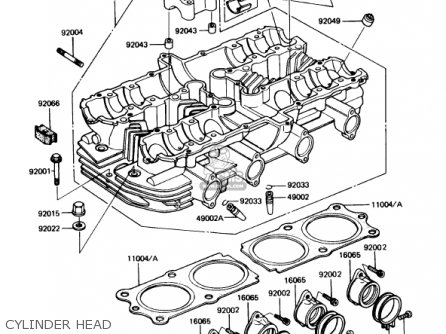 CYLINDER HEAD - KZ1000P8 POLICE 1000 1989 USA