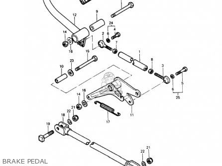 BRAKE PEDAL - KZ1000P8 POLICE 1000 1989 USA
