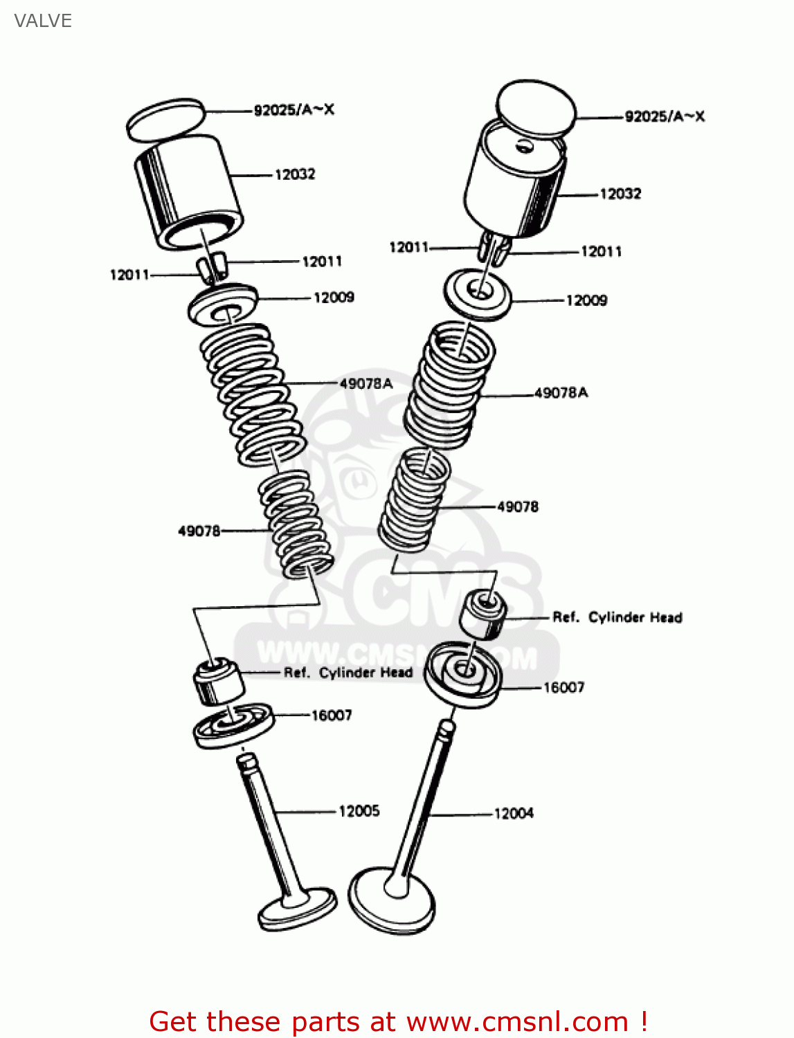 VALVE KZ1000P9 POLICE 1000 1990 USA