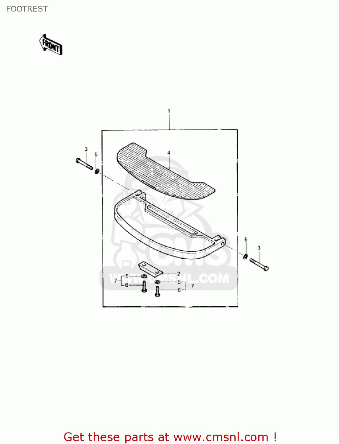 FOOTREST KZ1000P9 POLICE 1000 1990 USA