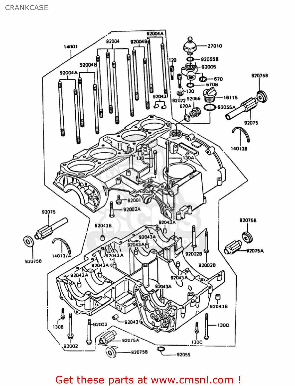 CRANKCASE KZ1000P9 POLICE 1000 1990 USA