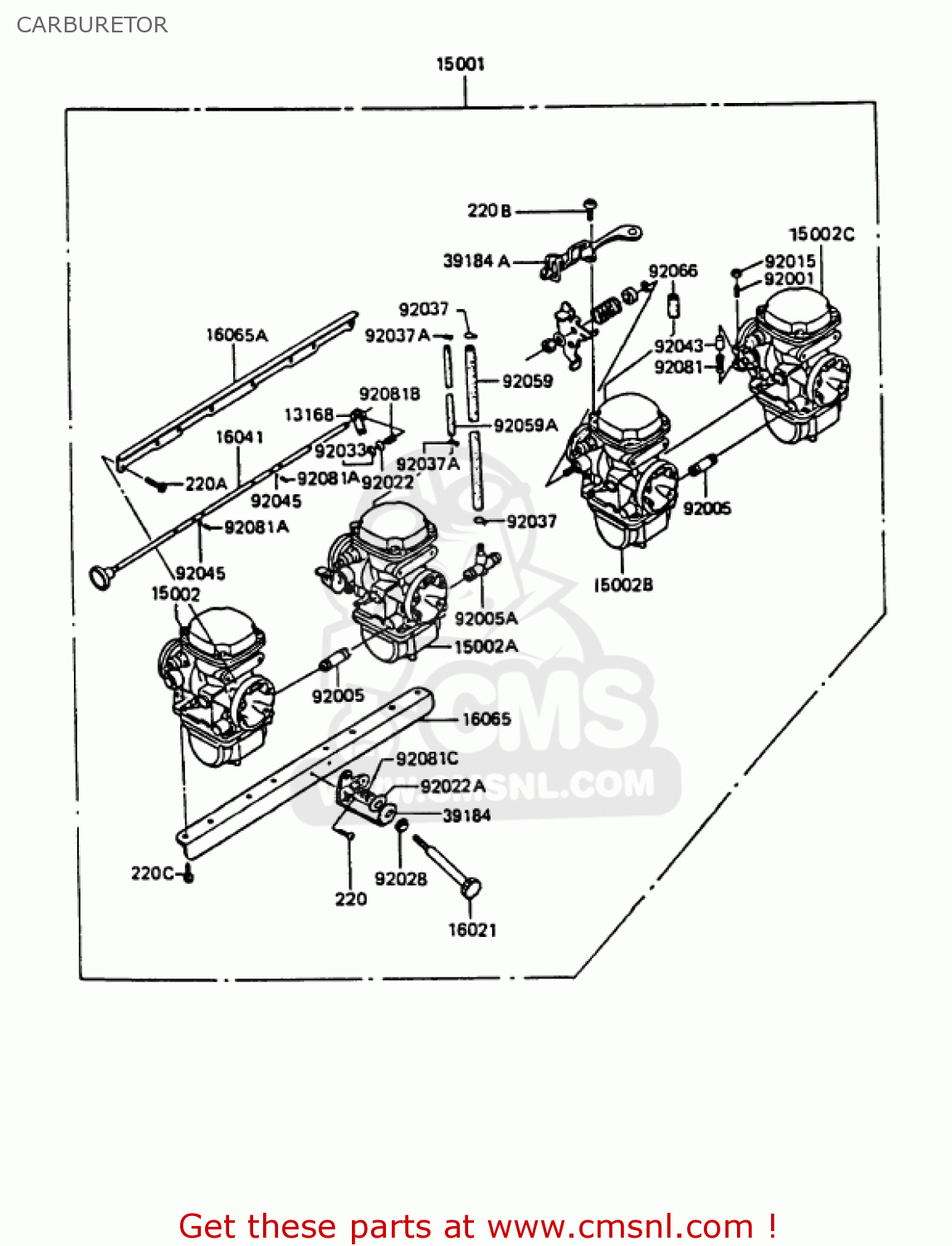 CARBURETOR KZ1000P9 POLICE 1000 1990 USA