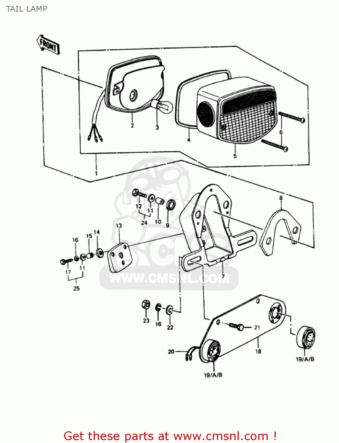 TAIL LAMP KZ1000P9 POLICE 1000 1990 USA