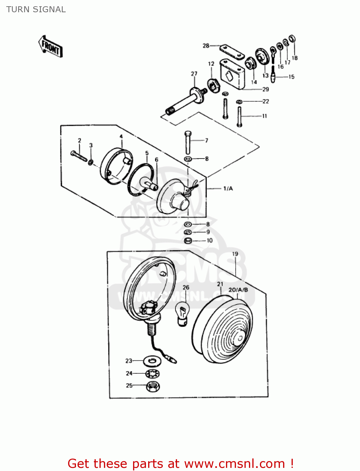 TURN SIGNAL KZ1000P9 POLICE 1000 1990 USA