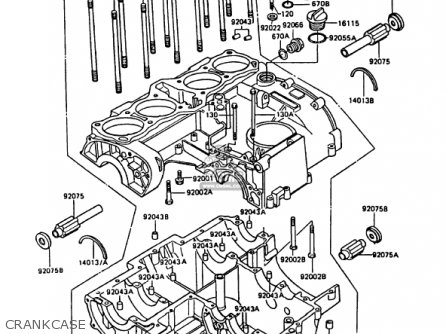 CRANKCASE - KZ1000P9 POLICE 1000 1990 USA