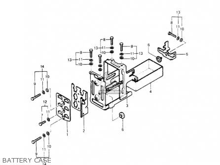 BATTERY CASE - KZ1000P9 POLICE 1000 1990 USA