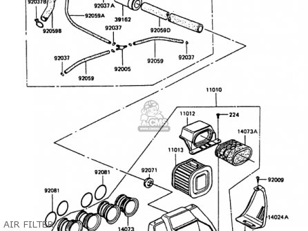AIR FILTER - KZ1000P9 POLICE 1000 1990 USA