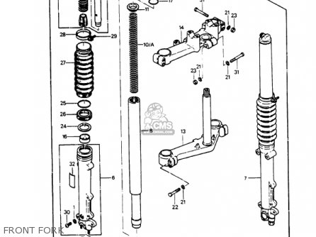 FRONT FORK - KZ1000P9 POLICE 1000 1990 USA