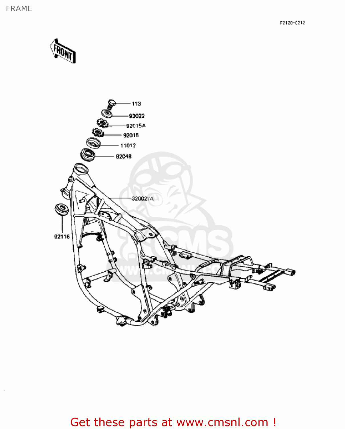 FRAME KZ1000R1 EDDIE LAWSON REPLICA 1982 USA CANADA