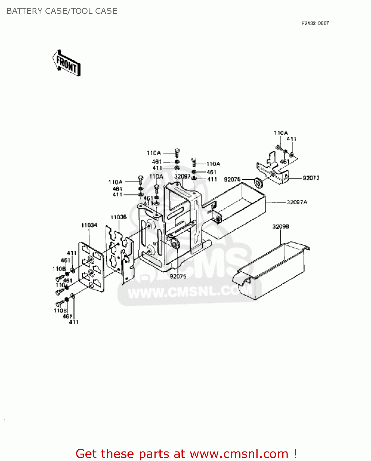 BATTERY CASE/TOOL CASE KZ1000R1 EDDIE LAWSON REPLICA 1982 USA CANADA