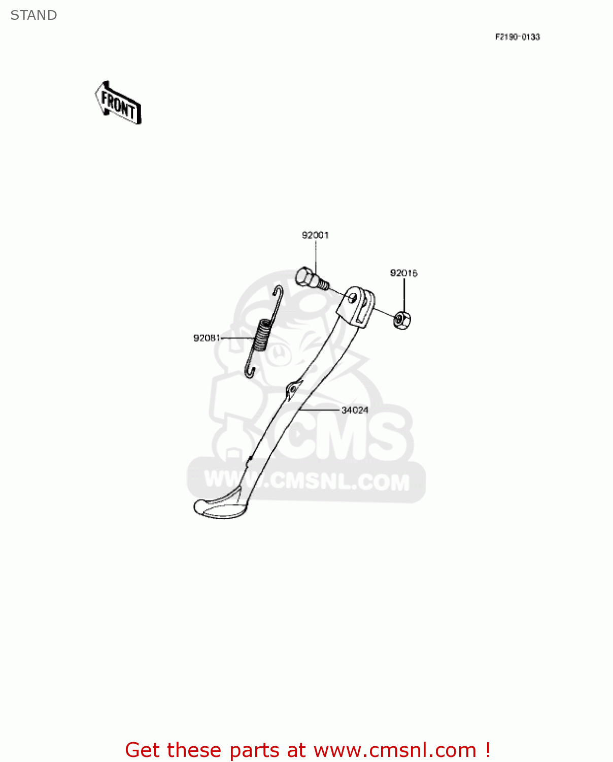 STAND KZ1000R1 EDDIE LAWSON REPLICA 1982 USA CANADA