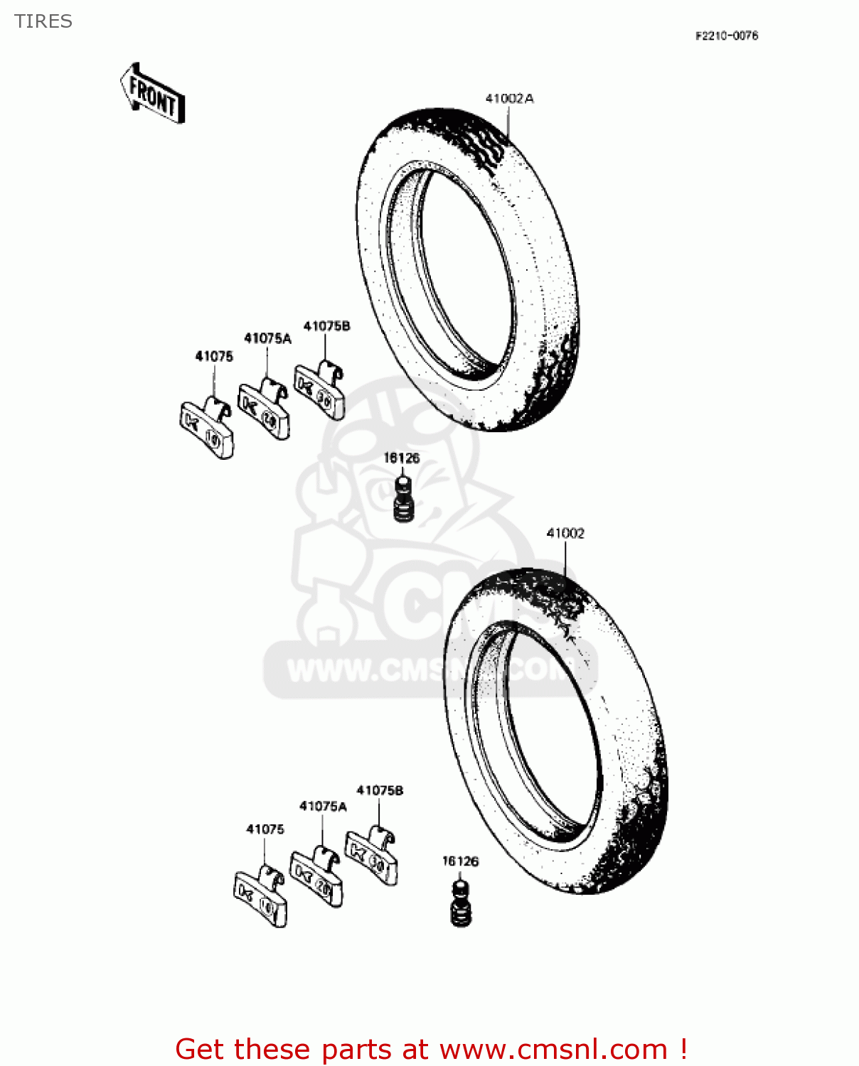 TIRES KZ1000R1 EDDIE LAWSON REPLICA 1982 USA CANADA