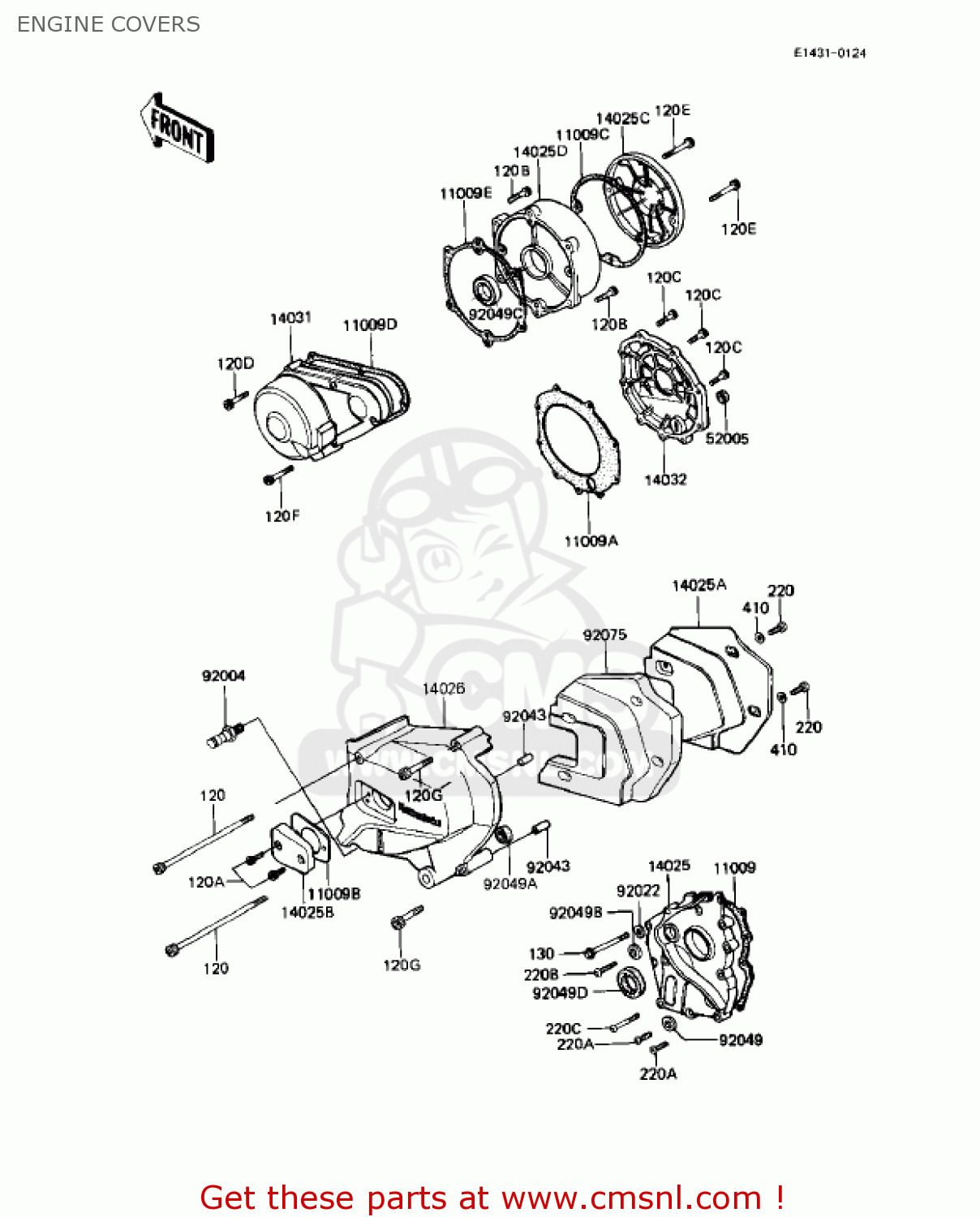 ENGINE COVERS KZ1000R1 EDDIE LAWSON REPLICA 1982 USA CANADA