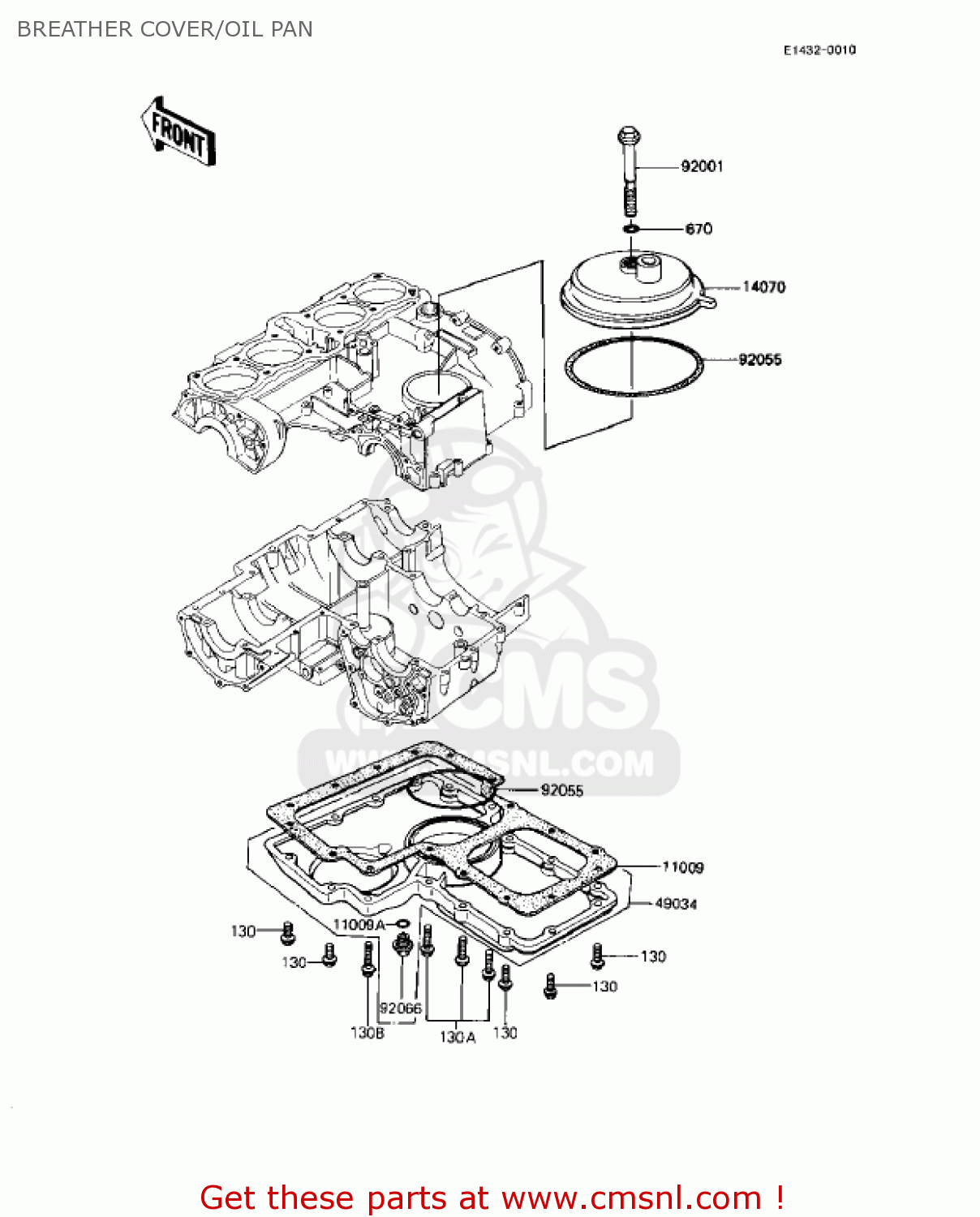 BREATHER COVER/OIL PAN KZ1000R1 EDDIE LAWSON REPLICA 1982 USA CANADA