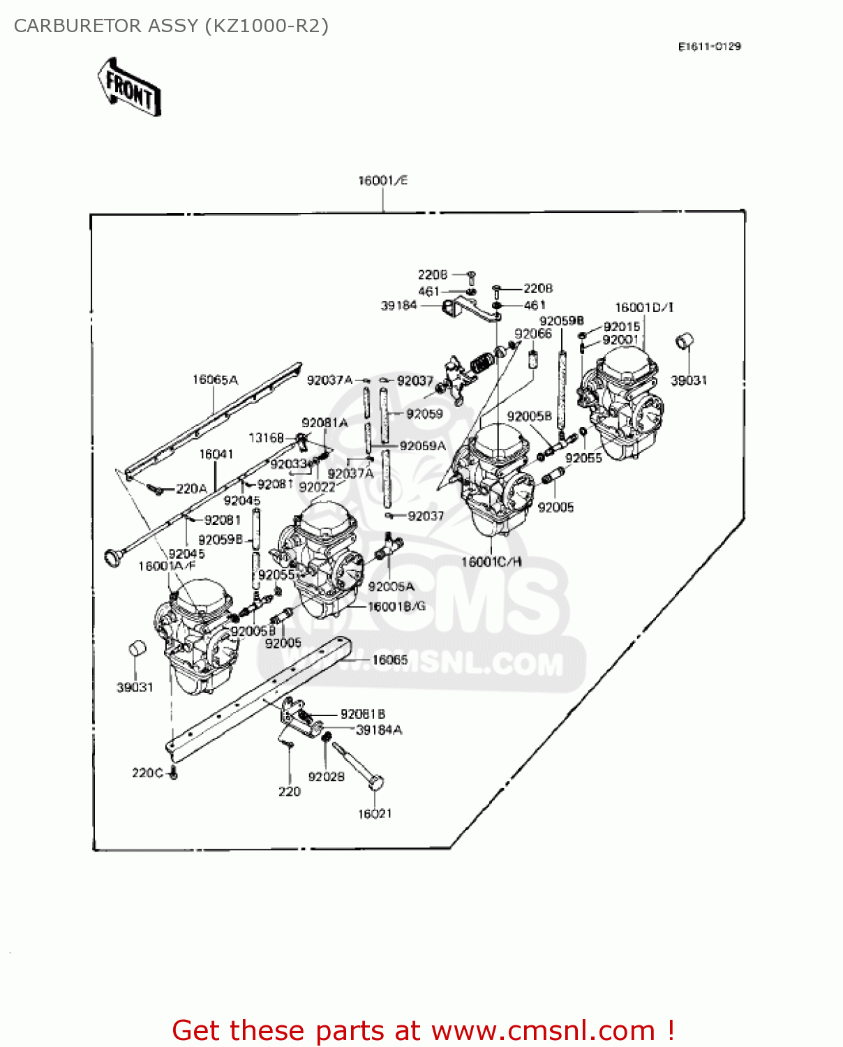 CARBURETOR ASSY (KZ1000-R2) KZ1000R1 EDDIE LAWSON REPLICA 1982 USA CANADA
