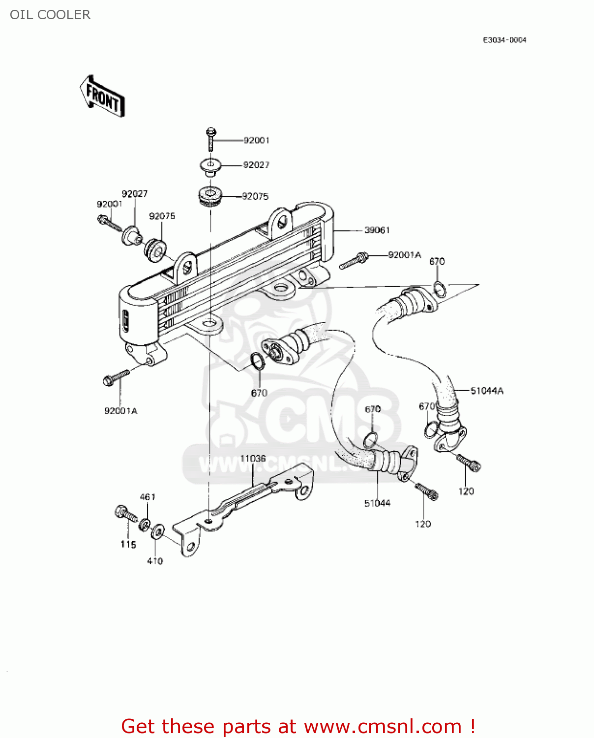 OIL COOLER KZ1000R1 EDDIE LAWSON REPLICA 1982 USA CANADA