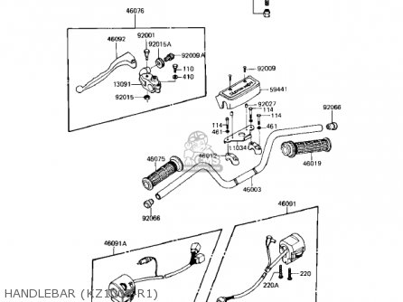 HANDLEBAR (KZ1000-R1) - KZ1000R1 EDDIE LAWSON REPLICA 1982 USA CANADA
