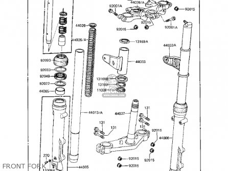 FRONT FORK - KZ1000R1 EDDIE LAWSON REPLICA 1982 USA CANADA