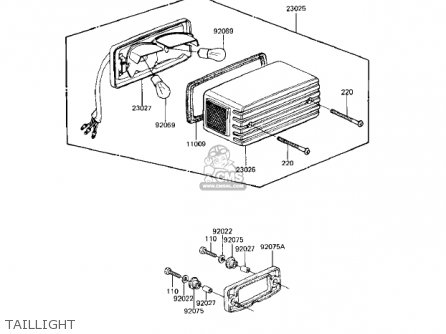 TAILLIGHT - KZ1000R1 EDDIE LAWSON REPLICA 1982 USA CANADA