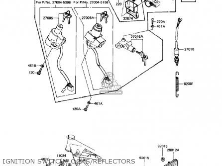 IGNITION SWITCH/LOCKS/REFLECTORS - KZ1000R1 EDDIE LAWSON REPLICA 1982 USA CANADA