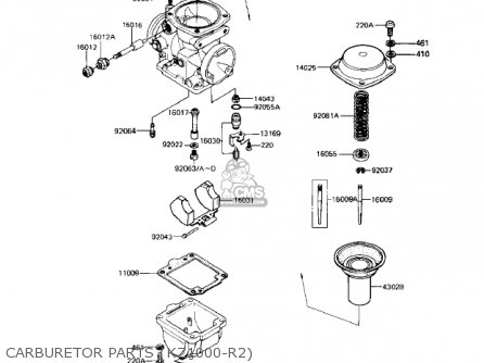 CARBURETOR PARTS (KZ1000-R2) - KZ1000R1 EDDIE LAWSON REPLICA 1982 USA CANADA